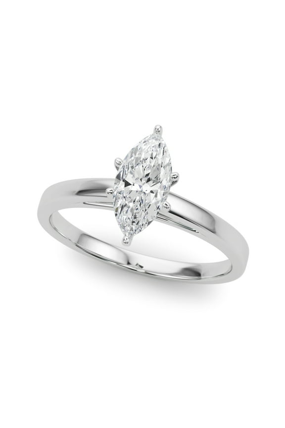 1.88 Ct Marquise Cut Lab Created Diamond Engagement Ring for Women - 14K White Gold Over Ring - Solitaire Gift for Her - Exquisite Women's Jewelry - Rings for Women Forever Bride