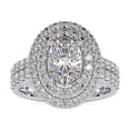 thumbnail image 1 of Kiva Jewel 1.88 Ct Oval Cut Engagement Ring for Women - Design with Lab Created Diamond - 14K White Gold Plated - Ideal for Proposals, Anniversary, and Special Occasions - Elegant Prong Set, 1 of 5