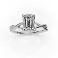 thumbnail image 1 of Kiva Jewel 1.99 Ct Lab Created Emerald Cut Diamond Engagement Ring - 14K White Gold Plated Ring - Elegant Wedding Promise Ring - Beautiful Proposal Jewelry for Women - A Timeless Treasure for Her, 1 of 5