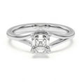 thumbnail image 1 of Kiva Jewel 14K White Gold Plated Split Shank Wedding Diamond Ring - Asscher Cut Lab Created Diamond 1.66 Ct - Diamond Eternity Rings for Women's - Anniversary Gift for Her - Exquisite Diamond Bands, 1 of 6