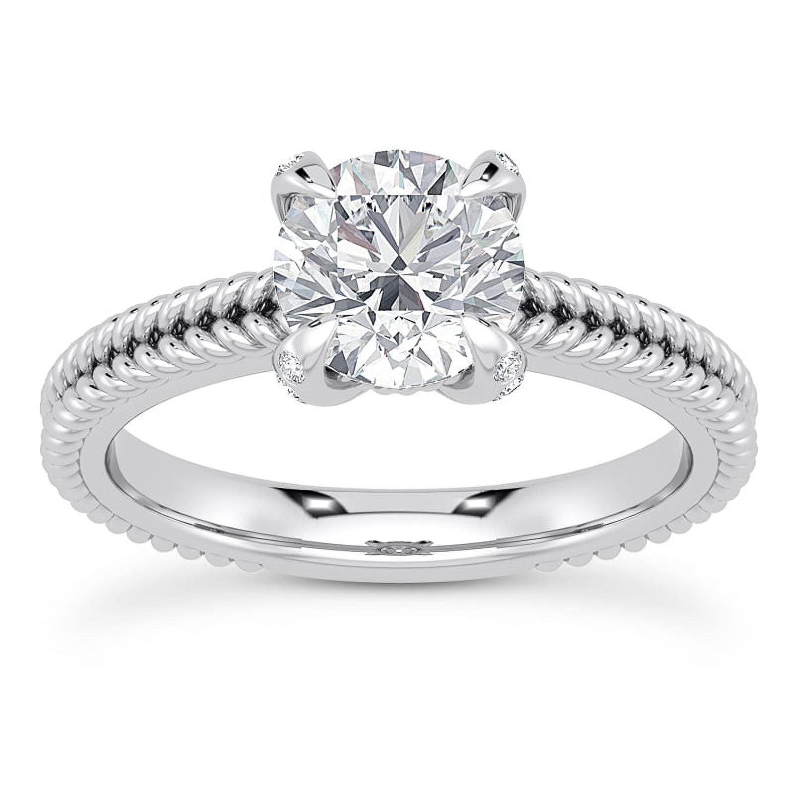 Kiva Jewel 14K White Gold Plated Engagement Ring - 1.77 Ct Round Cut ...