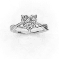 thumbnail image 1 of Kiva Jewel Heart Cut 1.66 Ct Lab Created Diamond Ring - Wedding Engagement Ring for Women - 14K White Gold Plated Elegant Wedding Promise Jewelry - Perfect Romantic Gift for Proposal Anniversary, 1 of 5