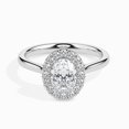 thumbnail image 1 of Kiva Jewel Women's 1.6 Ct Oval Cut Engagement Halo Ring - Lab Created Diamond - 14K White Gold Over - Stunning Proposal Jewelry - Perfect Gift for Her - Birthday and Anniversary Celebrations, 1 of 6