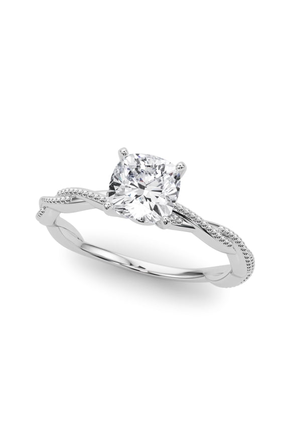 ry 1.66 Ct Cushion Cut Moissanite Ring - 14K White Gold Plated Engagement Ring - Wedding Ring for Wife - Anniversary Gift - Personalized Gifts for Mom - Promise Ring for Couples