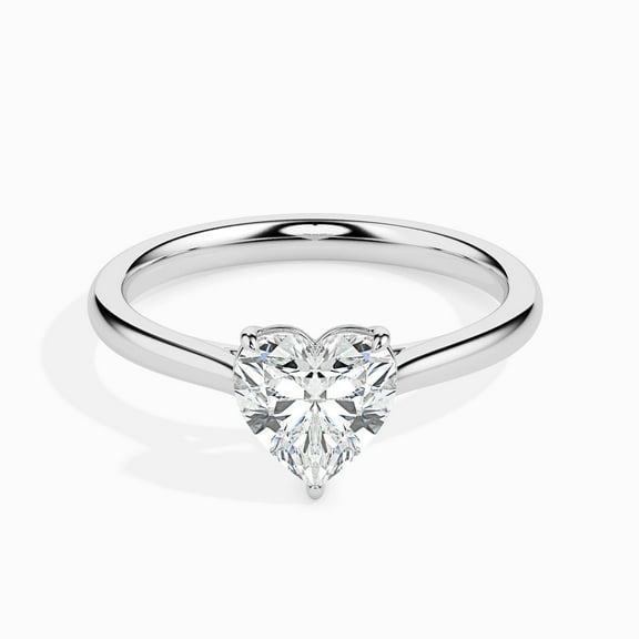 Kiva Jewelry 1.77 Ct Moissanite Engagement Ring - Heart Cut Design - 14K White Gold Plated - Stunning Prong Set Ring for Women - Perfect for Proposals, Weddings, and Special Occasions