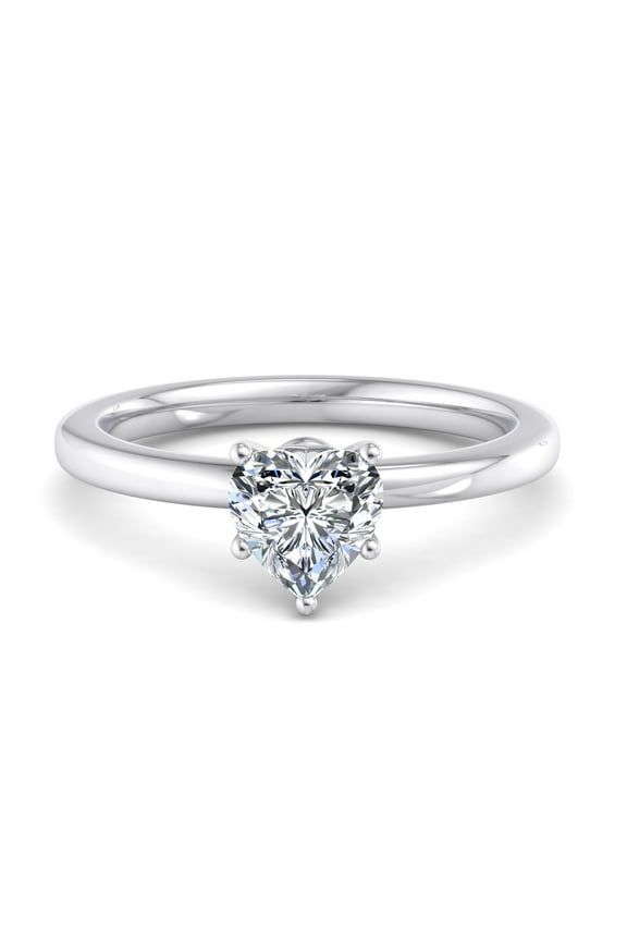 ry 1.77 Ct Moissanite Engagement Ring - Heart Cut Design in 14K White Gold Plated Wedding Ring for Girlfriend - Beautiful Proposal Ring for Women's - Perfect Choice for Your Forever