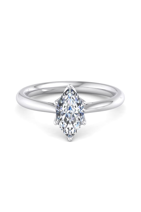 ry 14K White Gold Plated 1.77 Ct Marquise Cut Moissanite Ring - Exquisite Moissanite Wedding Engagement Ring for Women - Floral Design Proposal Ring - Celebrate Your Forever Together