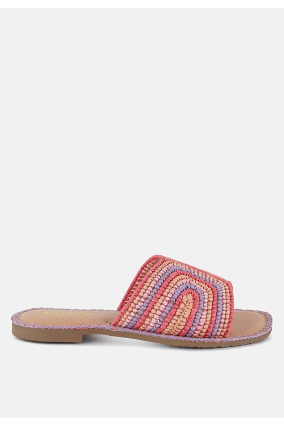 Kivah Handwoven Raffia Slip-On Flats