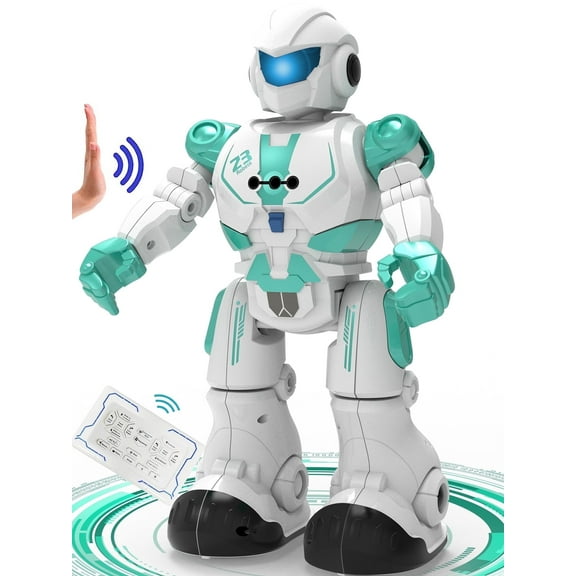 Kivdit Remote Control Robot Toys for Kids,Programmable RC Robot with Gesture Control,Birthday Gift for Boys Girls