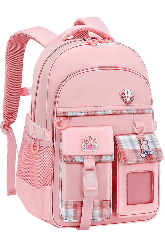 School Backpack for Girls,Fashion Waterproof Kids Teens Bookbag Large Capacity School Bag,Pink
