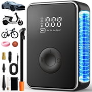 Kivdit Tire Inflator Portable Air Compressor,150 PSI Cordless Air Pump for Car Tires,6000mAh Auto Shutoff Smart Electric Pump with LED Light & Digital Pressure Gauge