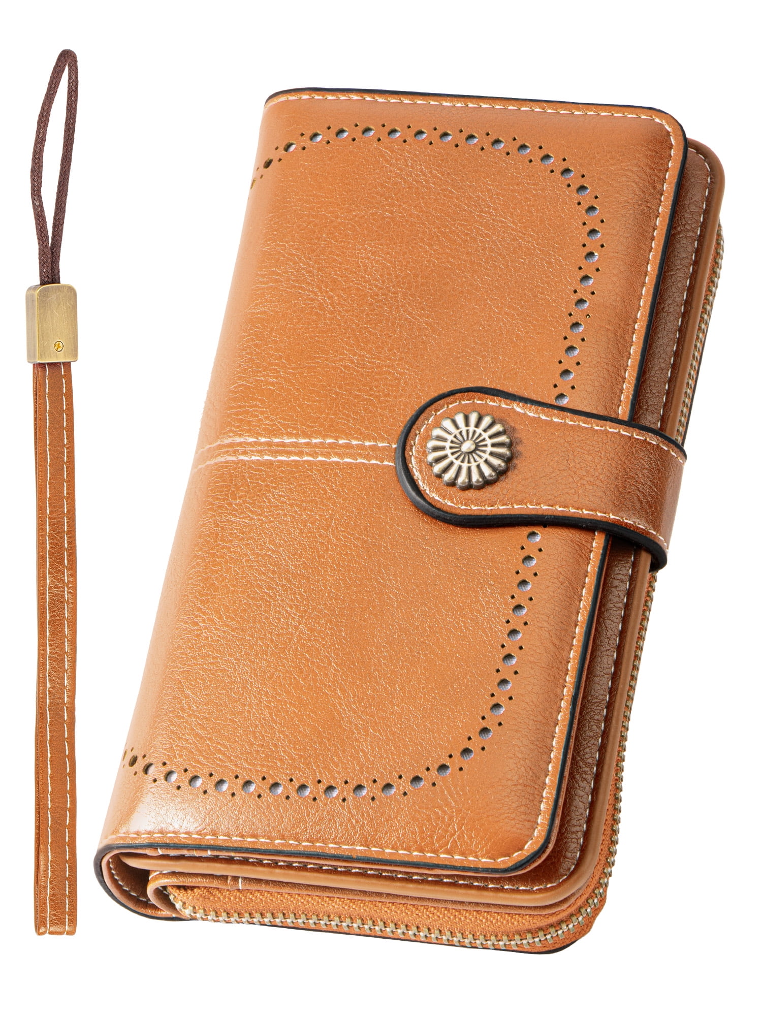 KIVDIT Women's Wallet, Genuine Leather, Large Capacity, RFID Blocking ...