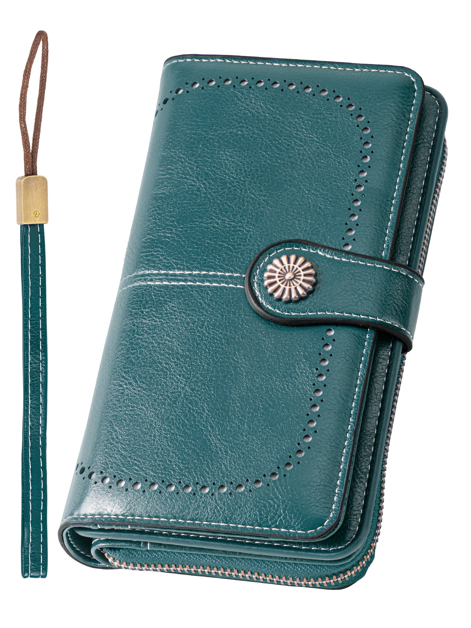 Kivdit Wallets for Women, Genuine Leather, RFID Blocking, Large ...