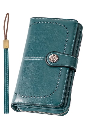 Wallets for Women Genuine Leather Wallet Credit Card Holder with RFID Blocking Large Capacity