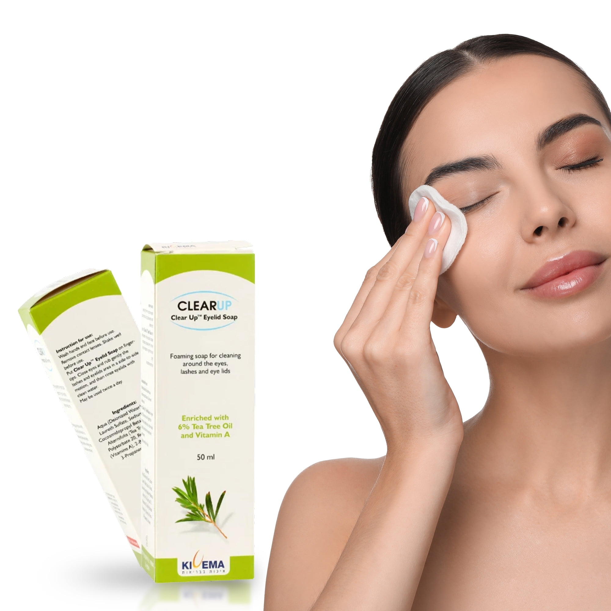 Kivema Clearup Eyelid Cleansing Foam with 6 Tea Tree Oil Eyelid