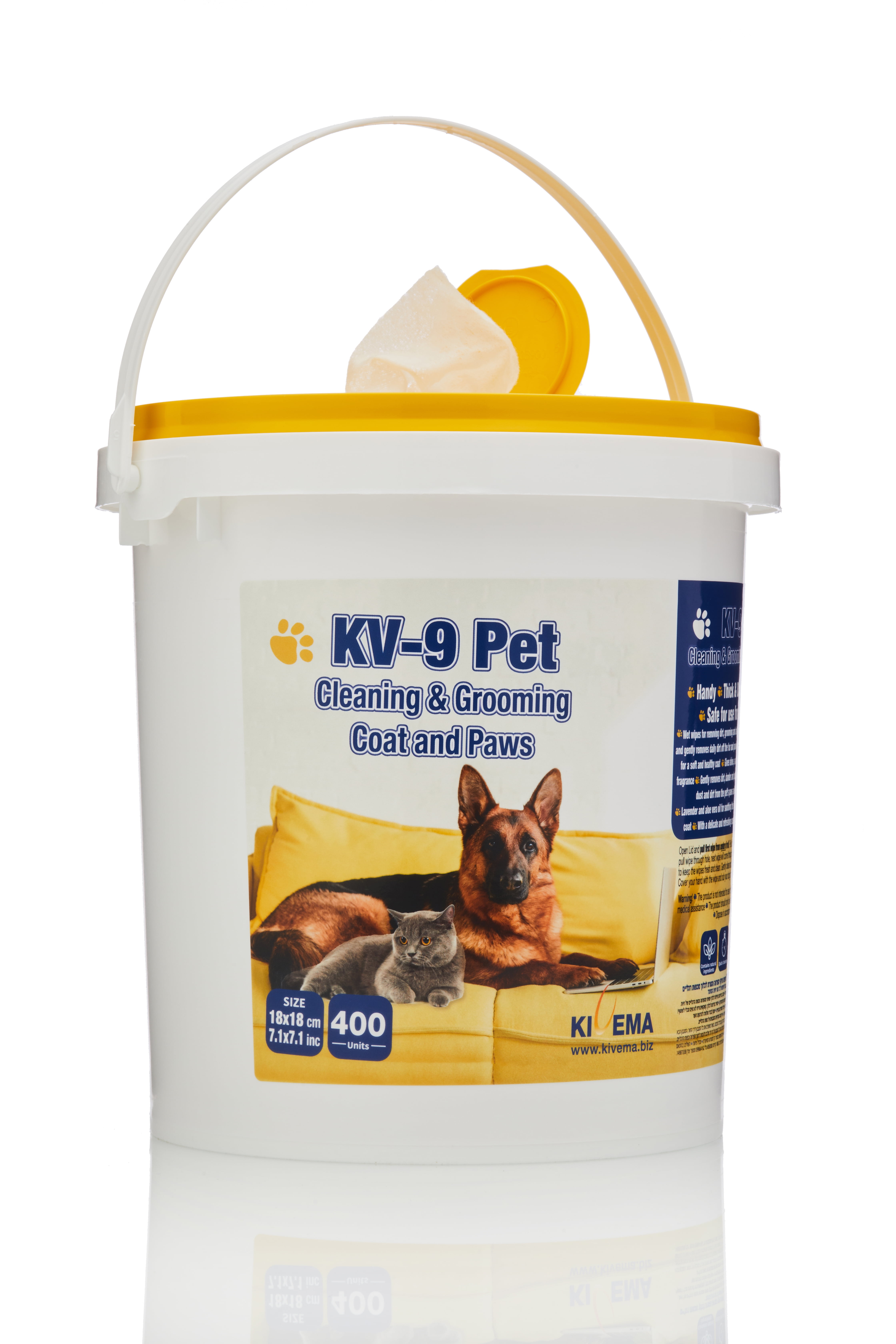 Kivema Daily Hygiene Heroes 400 Gentle Pet Wipes for Dogs Between