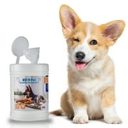 Kivema PETS Eye & Ear Wipes - 160 Count - Natural Ingredients, Gentle on Skin for Cleaning Dogs Eyes and Ears