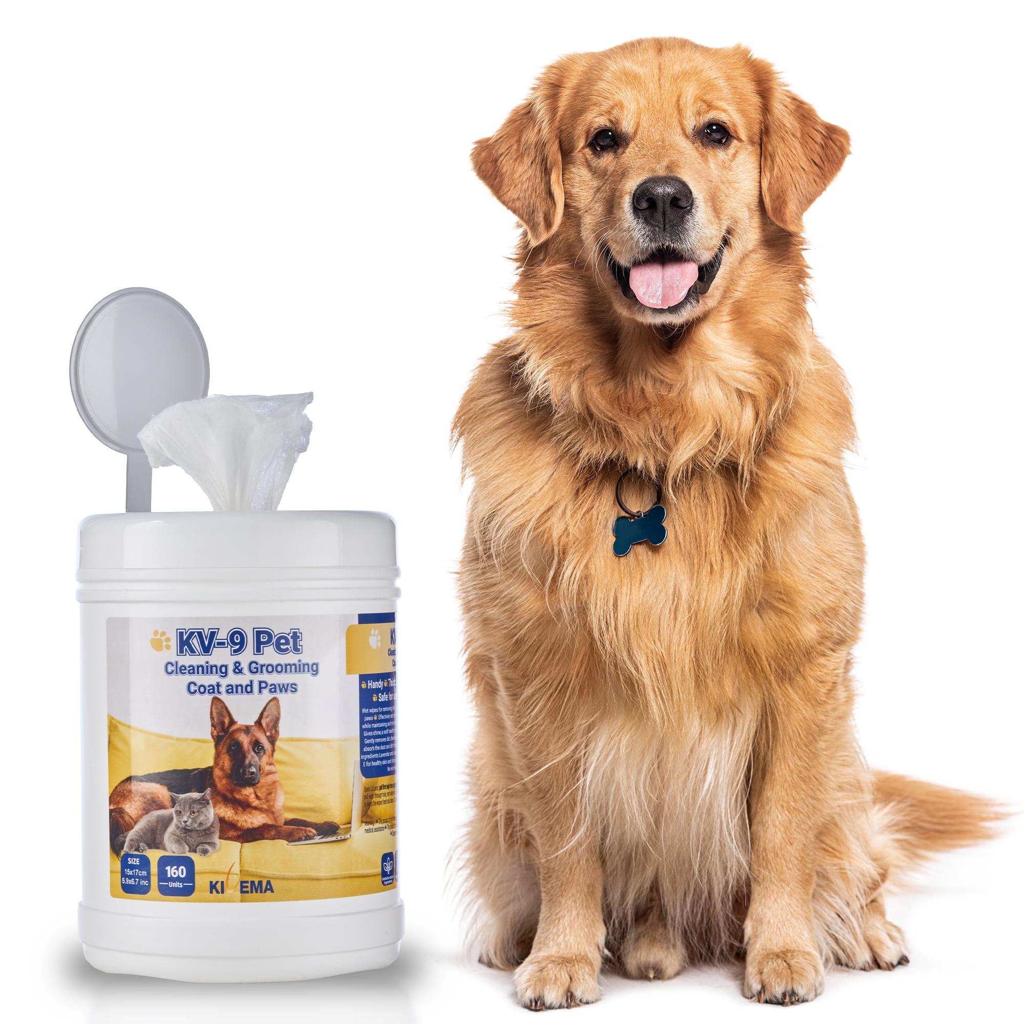 Kivema Pamper Your Pet 160 Gentle Clean & Groom Pet Wipes for Dogs A