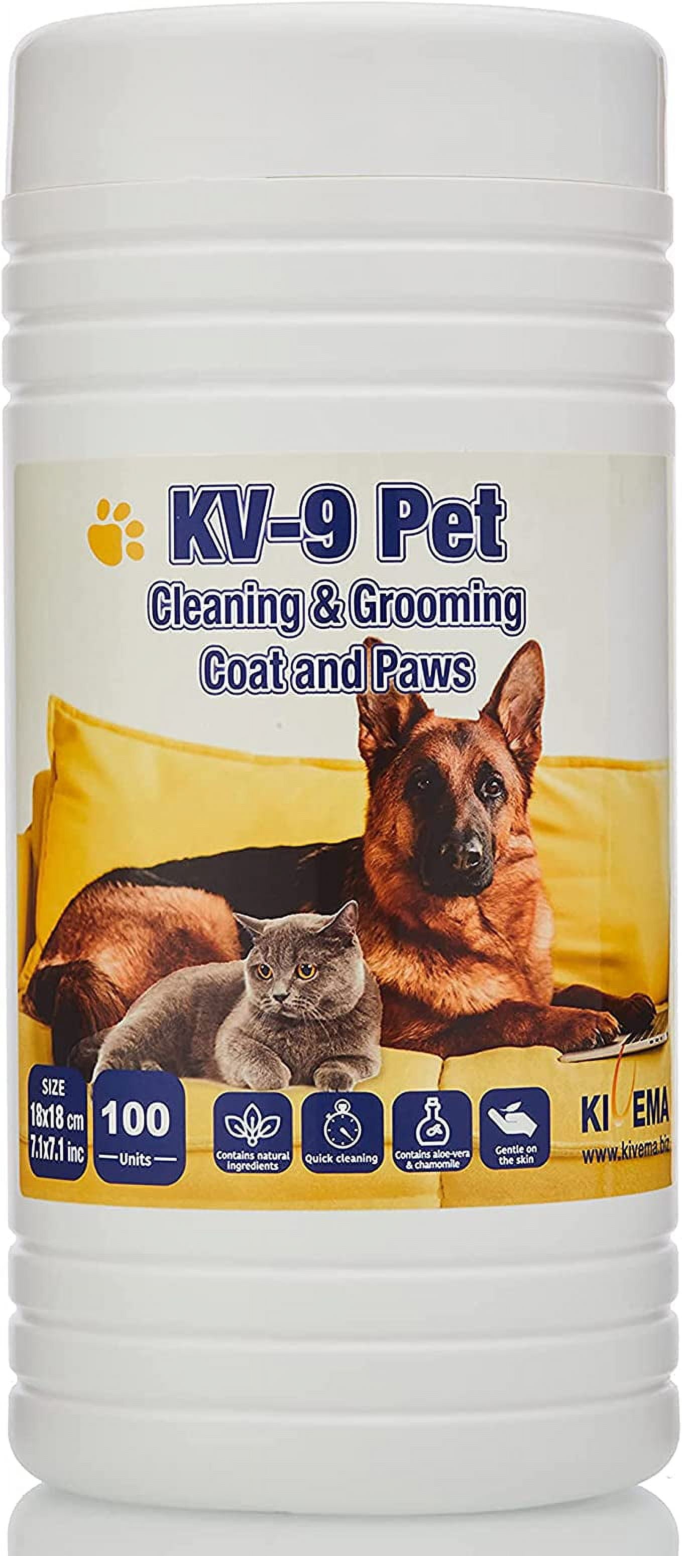 Kivema Pet Wipes 100 Cleansing Wipes for Cats and Dogs Keep Your Furry Friend Clean and Fresh