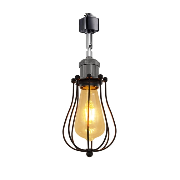 Kiven 1-Light H-Type Track Lighting Heads,Modern Track lighting Pendant with Flexible Gooseneck, Adjustable Decorative Track Lighting Fixture for Kitchen Island Restaurant Hallway,Pearl Black Finish