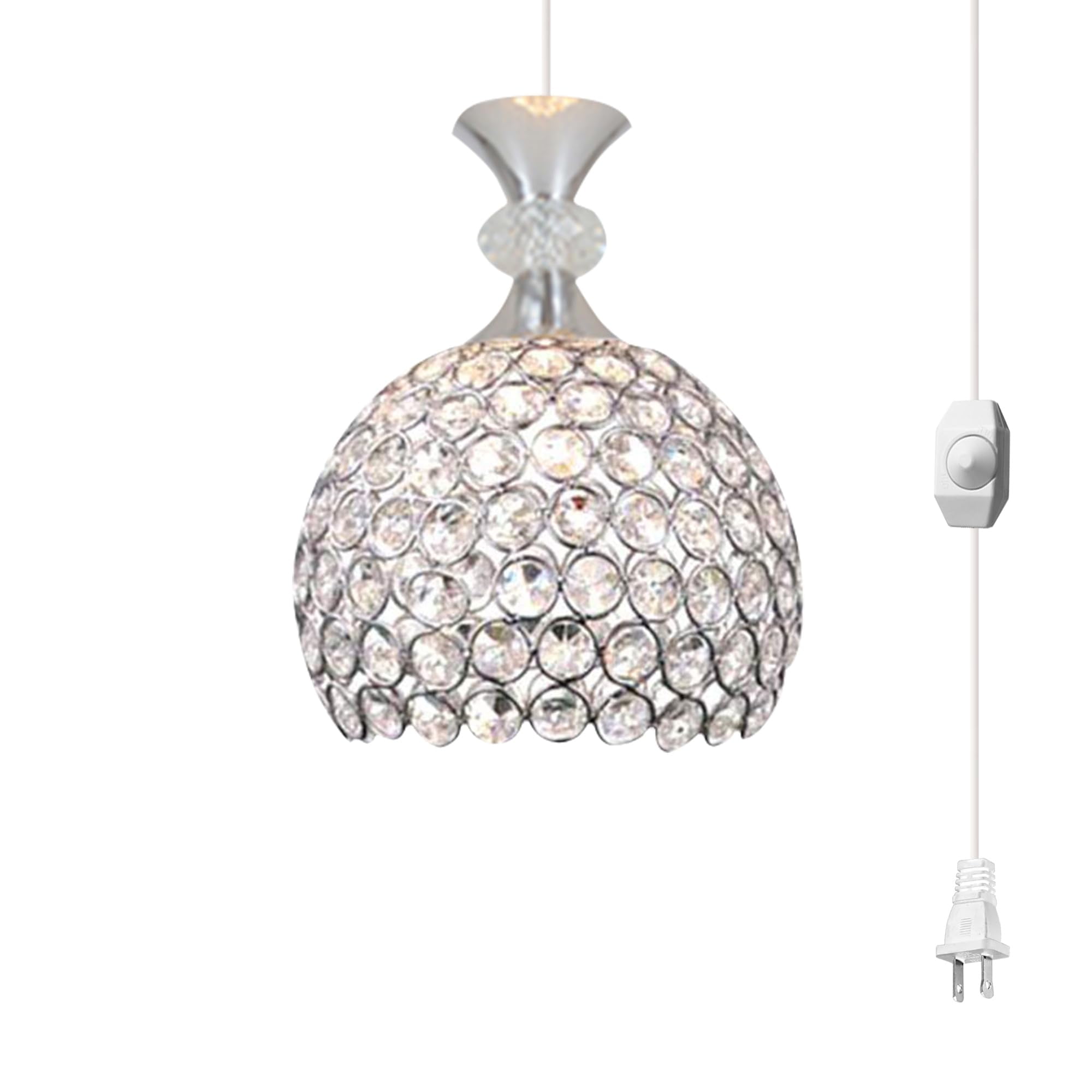 Kiven 1Light Plug in Pendant Light,Modern Crystal Hanging Light with — free download