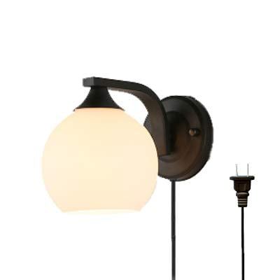 Kiven 1-Light Plug-in Armed Sconce Matte Black Finish Wall Light, Amber Seedy Glass Shade