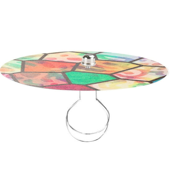 Kiven 11.8 in Round Diffuser Shade with Clip Adapter, Acrylic Lamp Shade Diffusers for Pendants Light Table Lamp, Fits 12-14" Openings, Muti-colored, 1 Pack