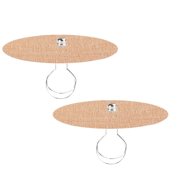 Kiven 11.8 in Round Diffuser Shade with Clip Adapter, Acrylic Lamp Shade Diffusers for Pendants Light Table Lamp, Fits 12-14" Openings, Flaxen, 2 Pack