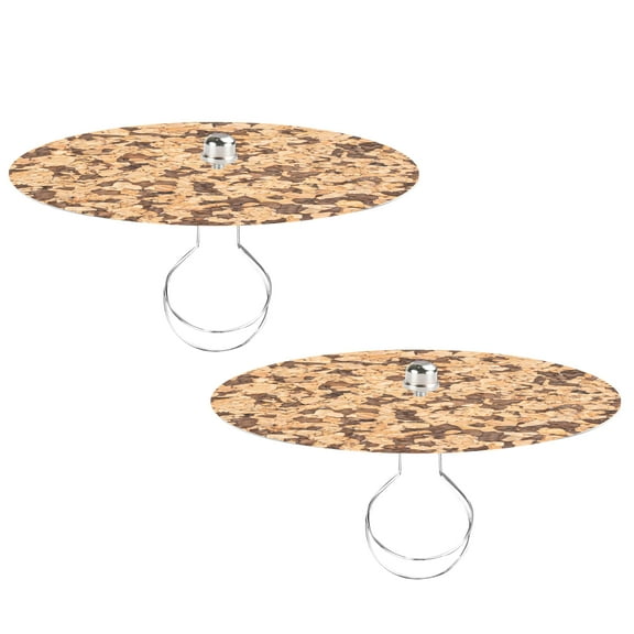 Kiven 11.8 in Round Diffuser Shade with Clip Adapter, Acrylic Lamp Shade Diffusers for Pendants Light Table Lamp Floor Lamp, Fits 12-14" Openings, Brown, 2 Pack