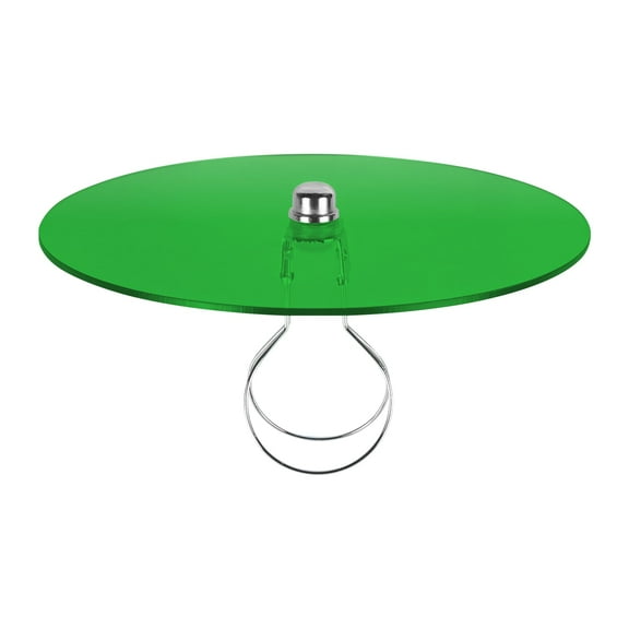 Kiven 11.8 in Round Diffuser Shade with Clip Adapter, Round Clear Acrylic Lamp Shade Diffusers for Pendants Light Table Lamp, Fits 12-14" Openings, Green, 1 Pack