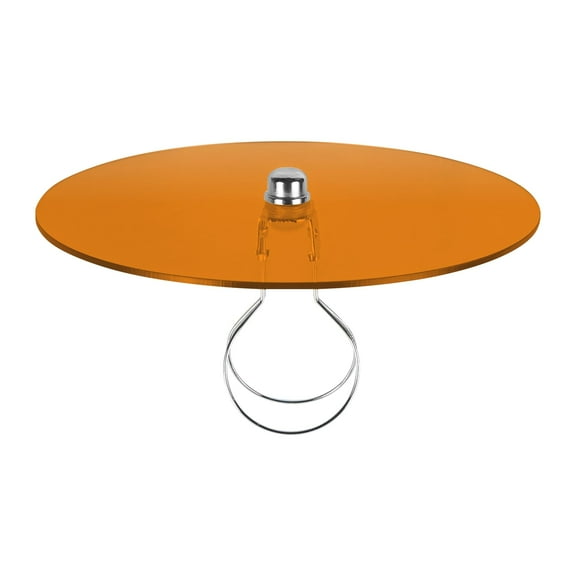 Kiven 11.8 in Round Diffuser Shade with Clip Adapter, Round Clear Acrylic Lamp Shade Diffusers for Pendants Light Table Lamp, Fits 12-14" Openings, Orange, 1 Pack