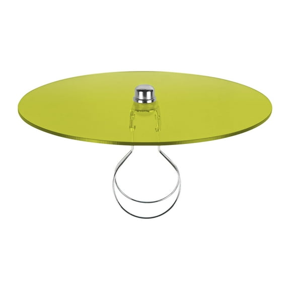 Kiven 11.8 in Round Diffuser Shade with Clip Adapter, Round Clear Acrylic Lamp Shade Diffusers for Pendants Light Table Lamp, Fits 12-14" Openings, Yellow, 1 Pack
