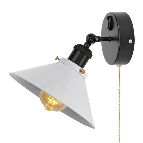 Kiven 12V LED Interior Lights with USB Port,White RV Reading Lamp with Pull Chain Switch,4W Modern Wall Sconce Adjustable Warm White for RV Caravans Boats, Hard-Wired Surface Mount BD0173