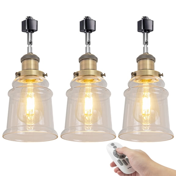 Kiven 3-Light H-Type Track Lighting Heads,Modern Track lighting Pendant with Flexible Gooseneck, Dimmable Decorative Track Lighting Fixture,Bronze Finish