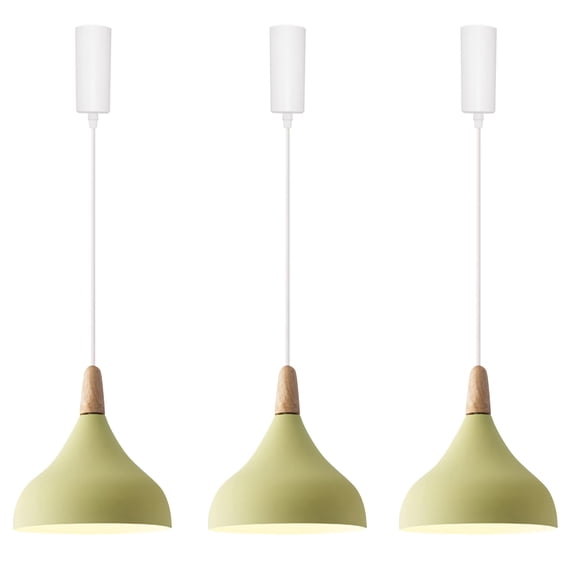 Kiven 3-Light H-Type Track Lighting Pendants Adjustable Height,Modern h Track Pendant Lights,Decorative Track Lighting Fixture for Kitchen Island Hallway Restaurant,Yellow