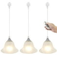 thumbnail image 1 of Kiven 3-Light H-Type Track Lighting Pendants,Modern h Track Pendant Lights with Remote Control Dimmer,Decorative Track Lighting Fixture for Kitchen Island Hallway,Brushed White, 1 of 7
