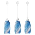 thumbnail image 1 of Kiven 3-Light H-Type track lighting pendants,Modern h track pendant lights with Blue Art Glass Lampsade,Decorative Track Lighting Fixture, 1 of 1