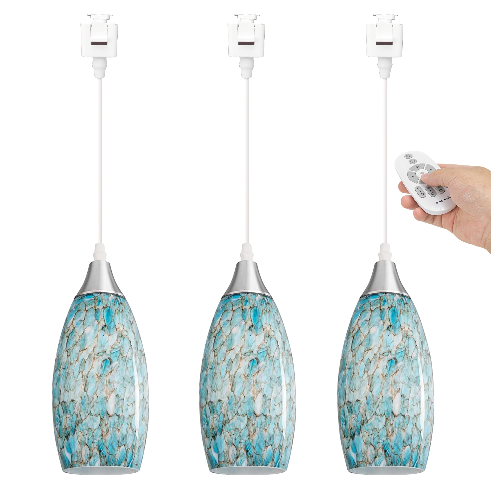 Kiven 3Light JType track lighting pendants Dimmable,Modern J track