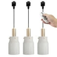 thumbnail image 1 of Kiven 3-Light J-Type track lighting pendants,Modern J track pendant lights with Remote Control Dimmer,Decorative Track Lighting Fixture,White Glass Lampshade, 1 of 7