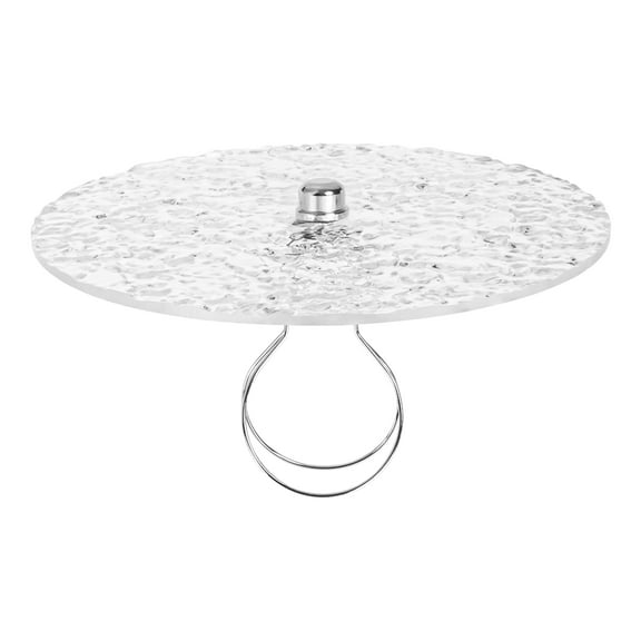 Kiven 5.9 in Round Diffuser Shade with Clip Adapter,Clear Acrylic Lamp Shade Diffusers for Pendants Light Table Lamp, Fits 6-8" Openings, 1 Pack