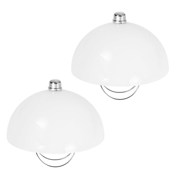 Kiven 6.7 in Round Diffuser Shade with Clip Adapter,Clear Acrylic Lamp Shade Diffusers for Pendants Light Table Lamp, Fits 7-9" Openings, Frosted White, Set of 2