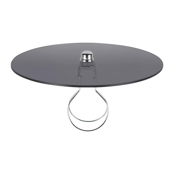 Kiven 6.7 in Round Diffuser Shade with Clip Adapter, Round Clear Acrylic Lamp Shade Diffusers for Pendants Light Table Lamp, Fits 7-9" Openings, Grey, 1 Pack