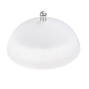 Kiven 7.9 in Dome Shade with Lamp Shade Harp Holder, Glass Lamp Shade Diffusers for DIY Ceiling Light Table Lamp, Fits 8-10 Openings, Frosted White, 1 Pack