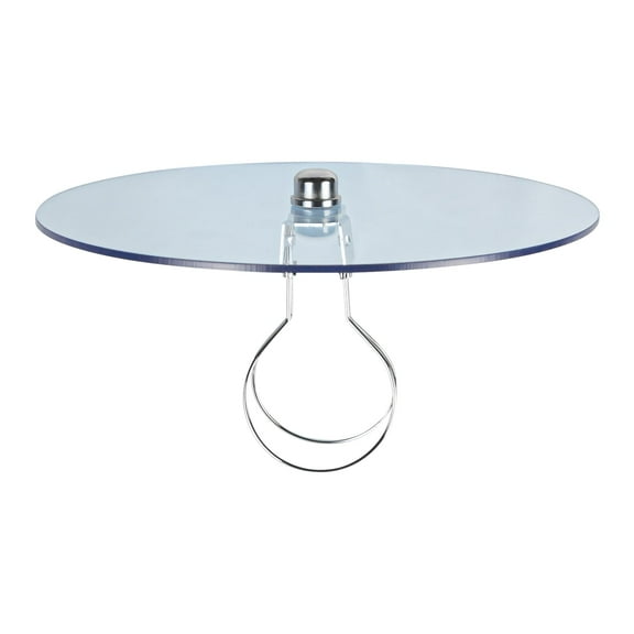 Kiven 9.8 in Round Diffuser Shade with Clip Adapter, Round Clear Acrylic Lamp Shade Diffusers for Pendants Light Table Lamp, Fits 10-13" Openings, Blue, 1 Pack