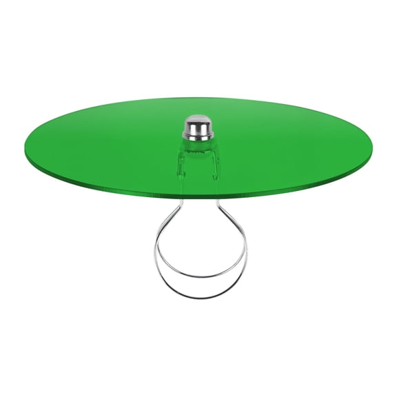 Kiven 9.8 in Round Diffuser Shade with Clip Adapter, Round Clear Acrylic Lamp Shade Diffusers for Pendants Light Table Lamp, Fits 10-13" Openings, Green, 1 Pack
