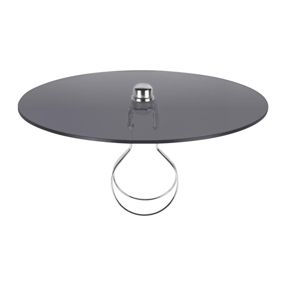 Kiven 9.8 in Round Diffuser Shade with Clip Adapter, Round Clear Acrylic Lamp Shade Diffusers for Pendants Light Table Lamp, Fits 10-13" Openings, Grey, 1 Pack