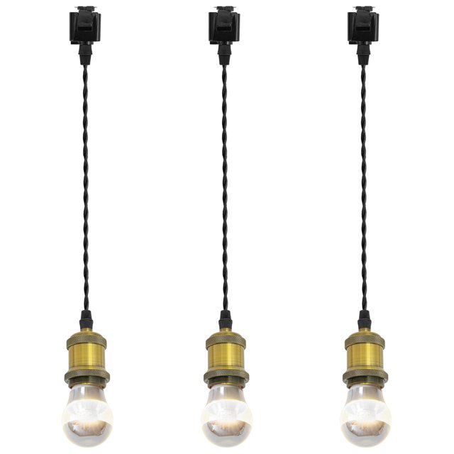 Kiven Anti Glare JType Track Lighting Pendants, 3Light J Track