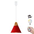 thumbnail image 1 of Kiven Battery Operated Modern Pendant Light with Remote, Timer, Dimmable, 1-Light Rechargeable Hanging Pendant Light, Adjustable Height for Corner Decor, Reading,Bedroom, Red, 1 of 7