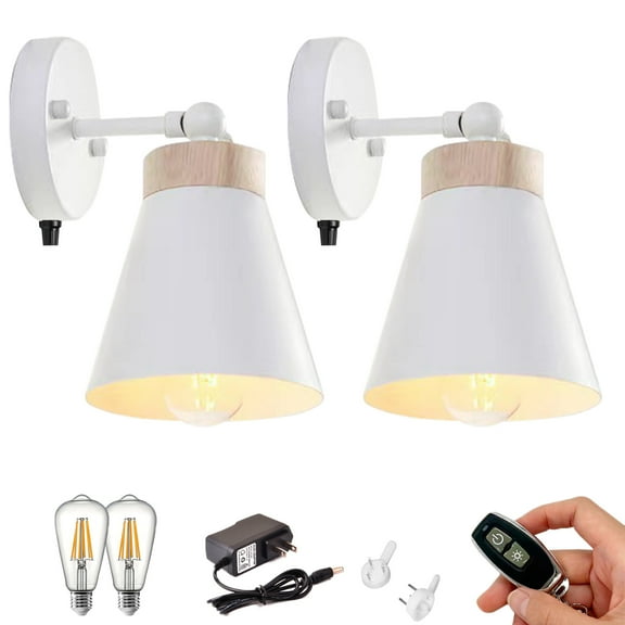 Kiven Battery Operated Wall Lamp, Modern Iron Wall Sconces,3000K/Warm White,Dimmable Wall Lighting Fixtures,Set of 2 Wall Mounted Lamp for Living Room Bedroom Hallway Reading,Black