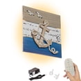 thumbnail image 1 of Kiven Battery Operated Wall Sconce with Remote Control,Rechargeable Wall Sconces Indoor,1 Set Dimmable Wall Light,Marine Style Wooden Lamp, 1 of 7